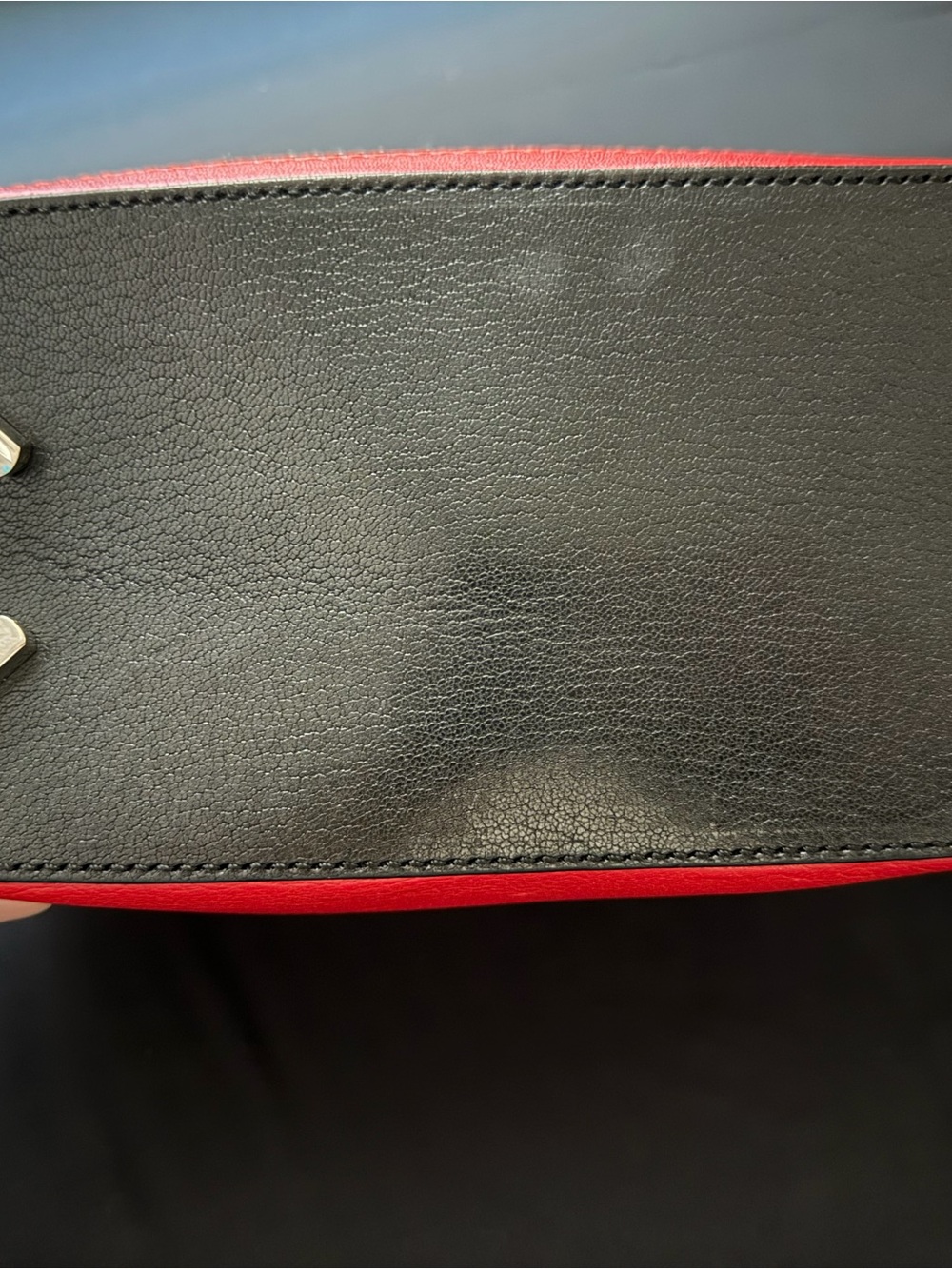 Loewe Leather Puzzle Colorblock Crossbody Bag in Red and Tan - Picture 4 of 7